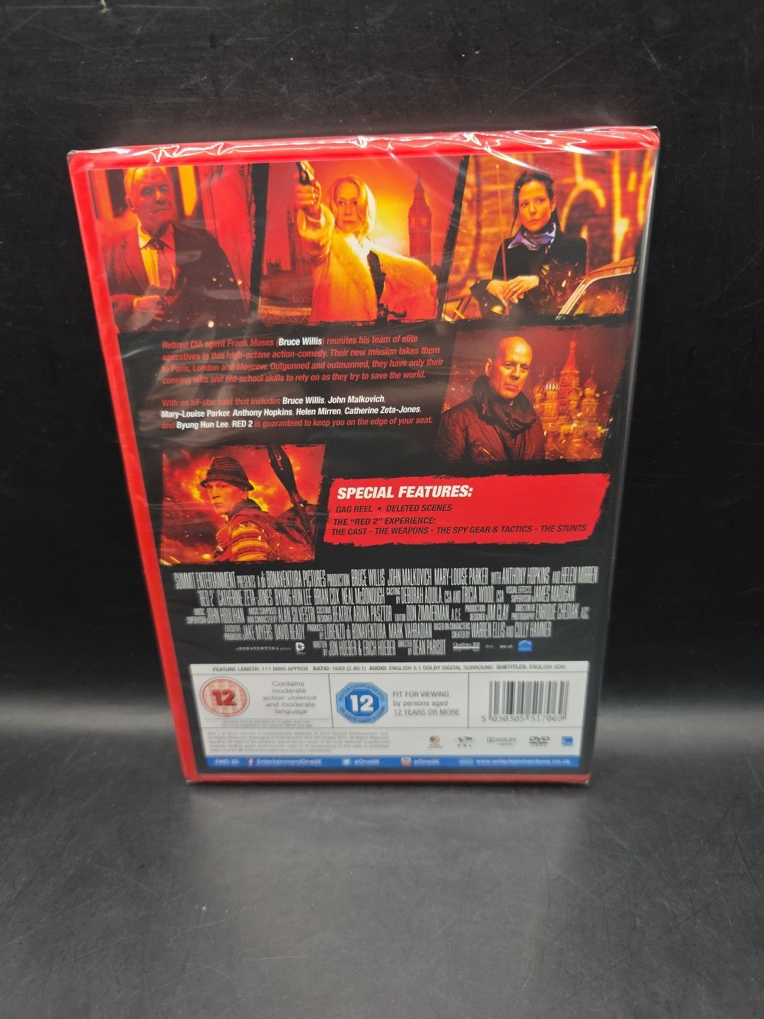 Red 2 DVD - Bruce Willis, John Malkovich 2013 Action Comedy Sequel Film - New