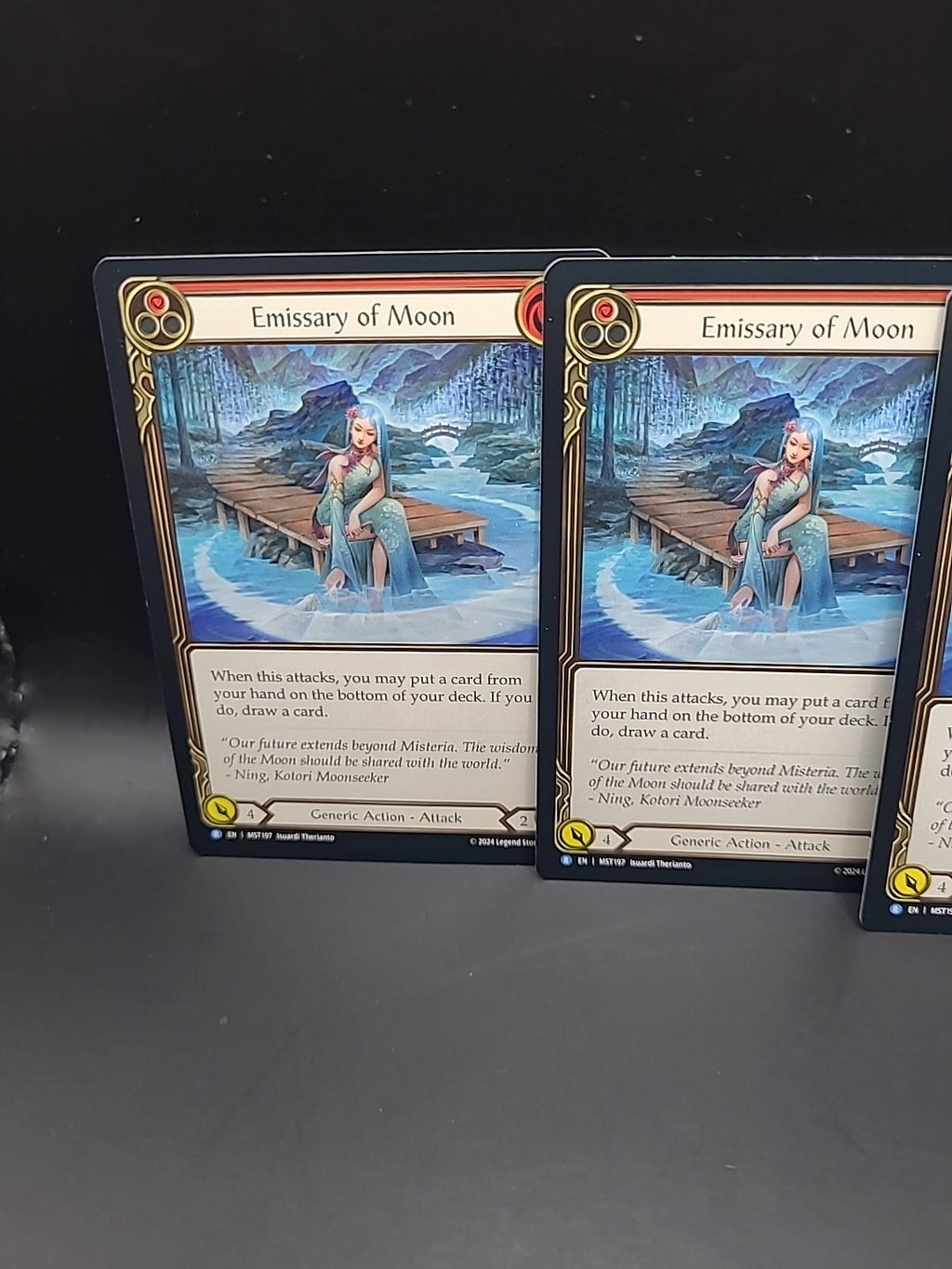 3 X Emissary of Moon Regular Cards - MST197 NM - FaB Flesh and Blood