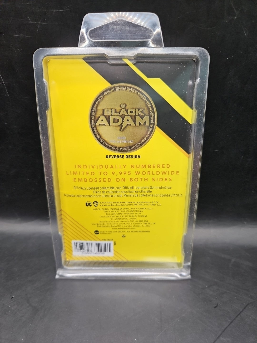 DC Black Adam Limited Edition Collectible Coin 9,995 Worldwide