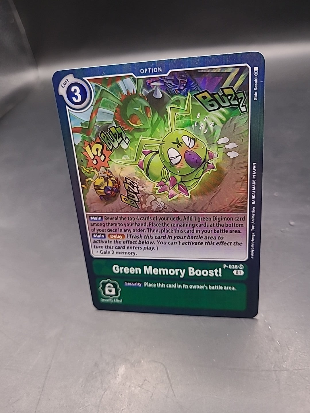 Green Memory Boost! P-038 SR - Digimon Trading Card Game Card 
