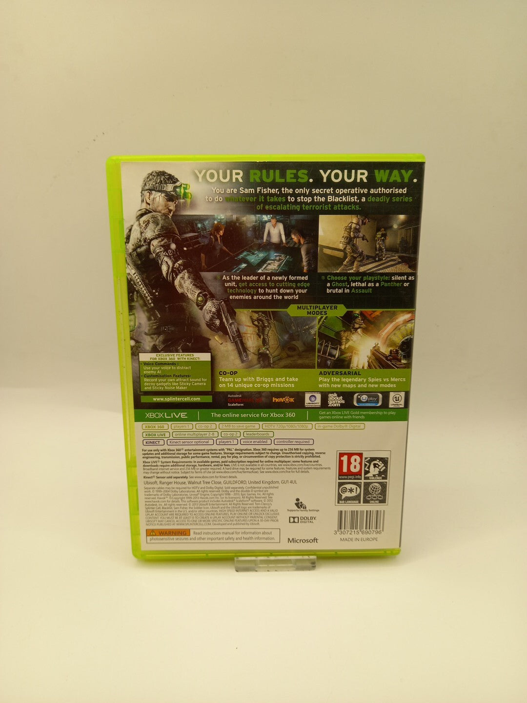 Tom Clancy's Splinter Cell: Blacklist (Microsoft Xbox 360, 2013)