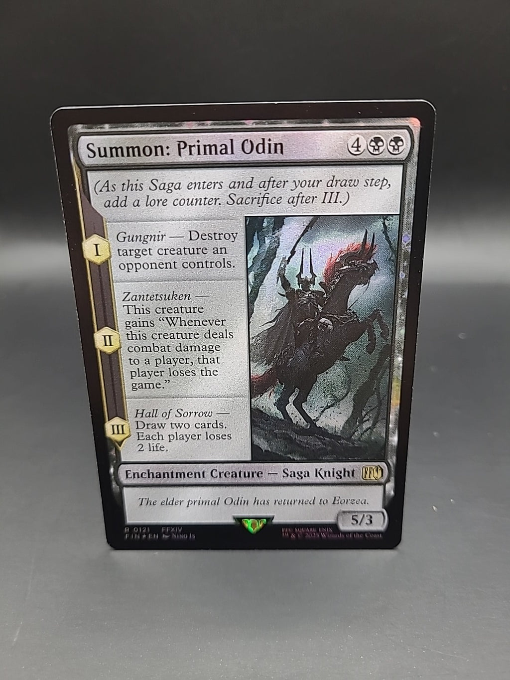 MtG Summon: Primal Odin R 0121 FIN Final Fantasy Magic Gathering Foil