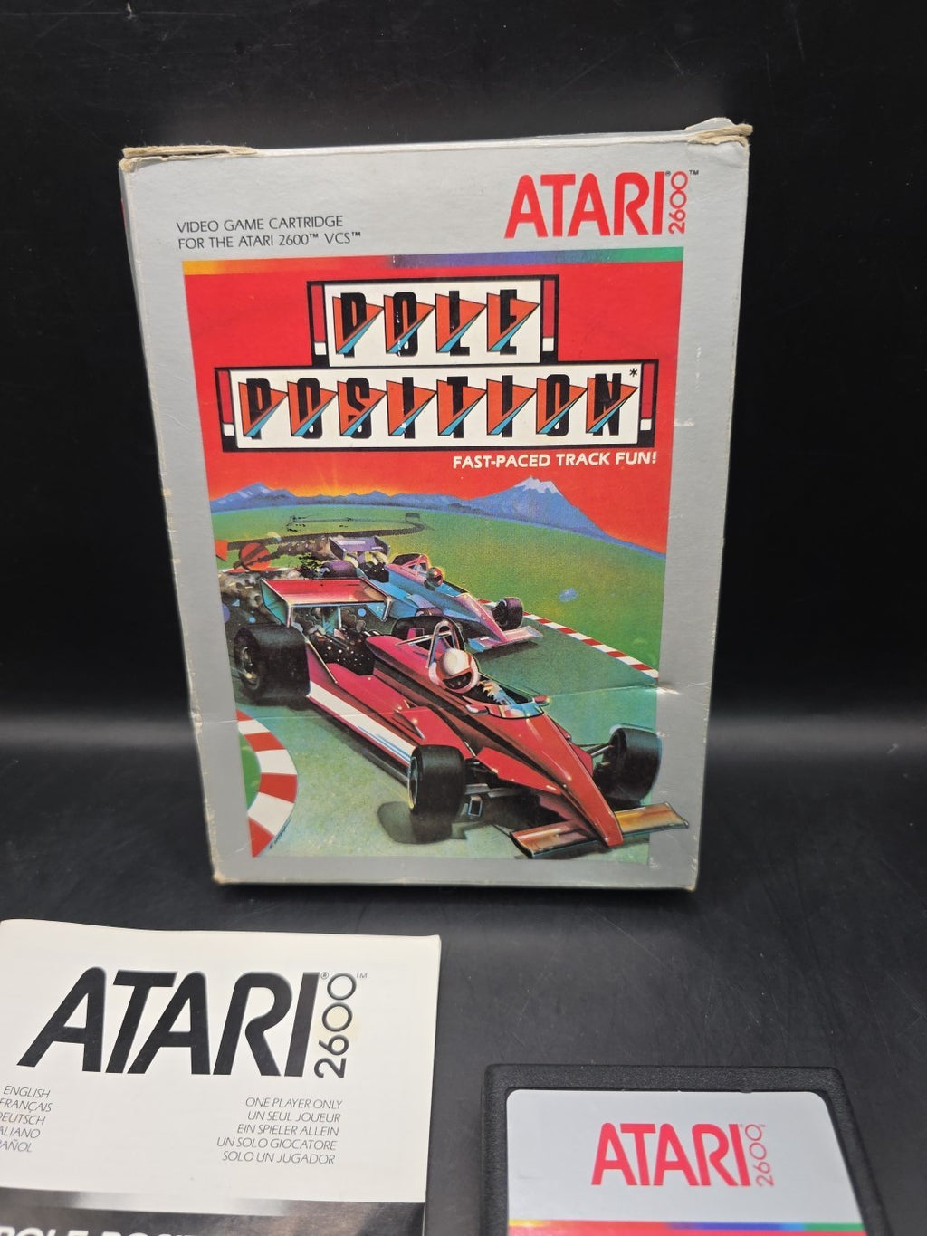 Pole Position  Atari 2600 Video Game Complete  (Tested and Working) PAL