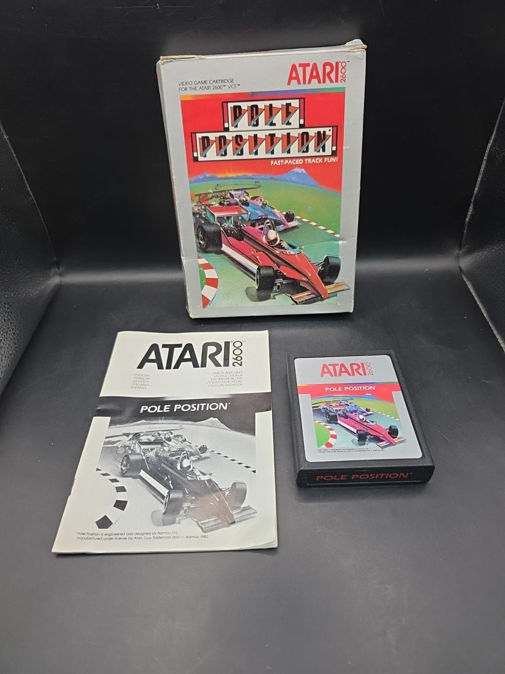 Pole Position  Atari 2600 Video Game Complete  (Tested and Working) PAL