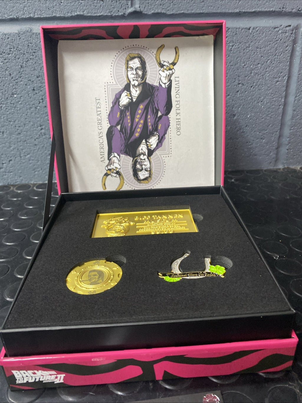 Back to the Future 24K Gold Plated Biff's Pleasure Paradise Casino Souvenir Set
