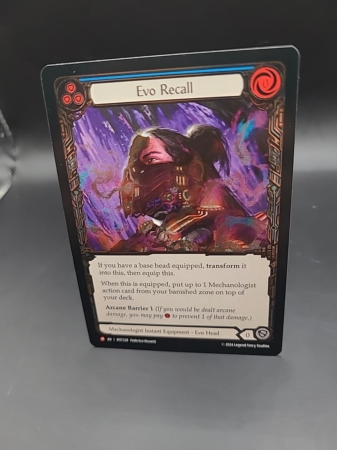 Flesh and Blood TCG Evo Recall Part the Mistveil MST228 Cold Foil Majestic(Blue)