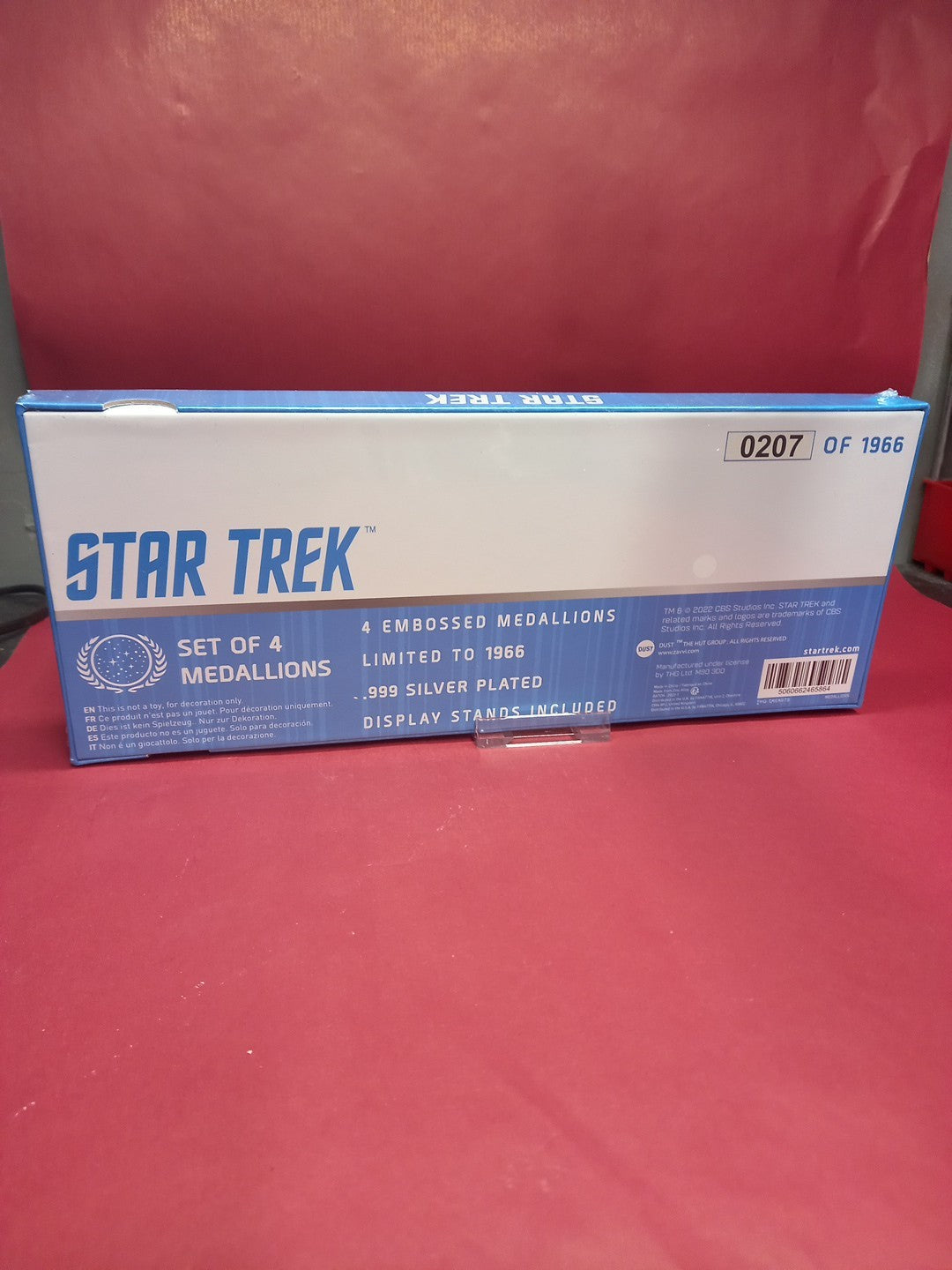 Star Trek 4 Division Medallions .999 Silver Plated.  LTD  TO 1000