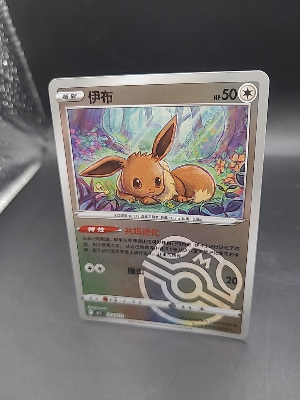 Pokemon TCG Chinese Eevee 0110/14 Gem Horizon Pack Vol 2 Master Ball Holo Rare