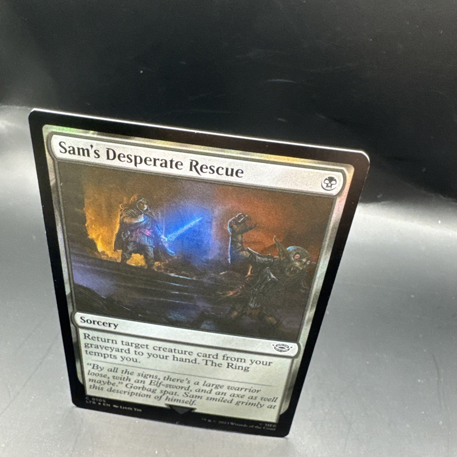 MTG Sam's Desperate Rescue (FOIL) 0105 Lord of the Rings + 1 Regular Card C0105