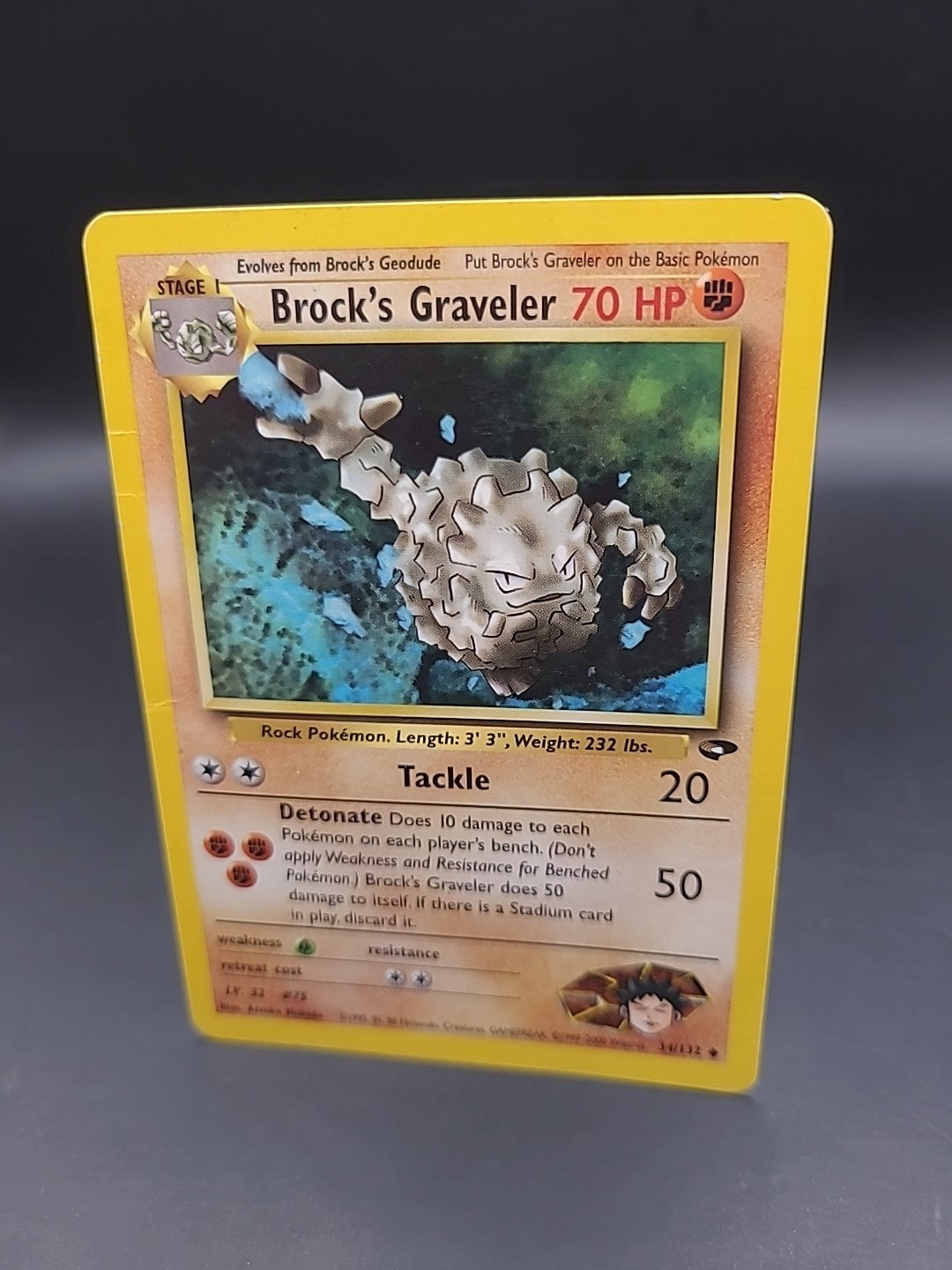 Pokémon TCG Brock's Graveler Gym Challenge 34/132 WOTC Uncommon MP