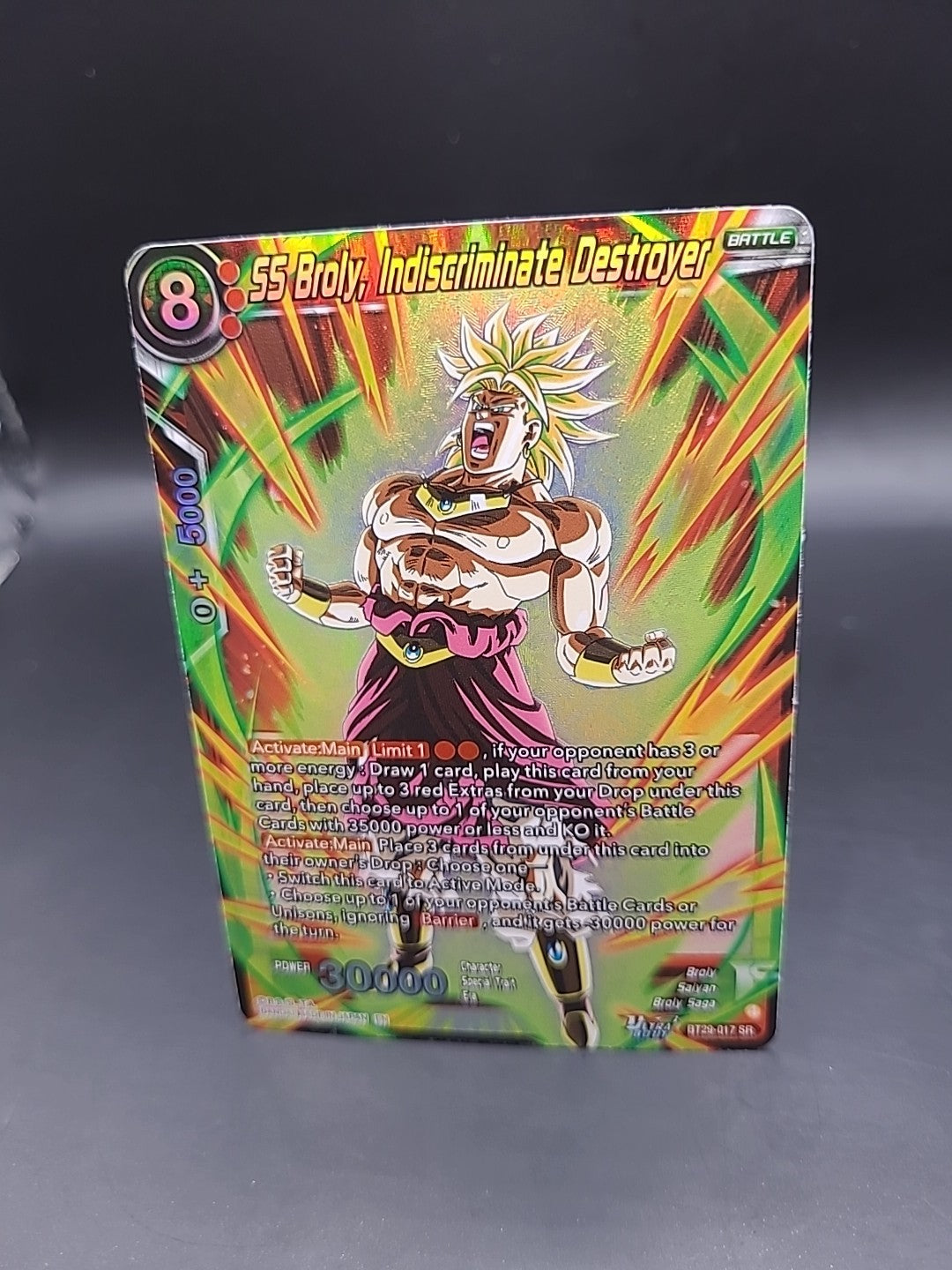 SS Broly, Indiscriminate Destroyer BT29-017 SR - Dragon Ball Super Card Game