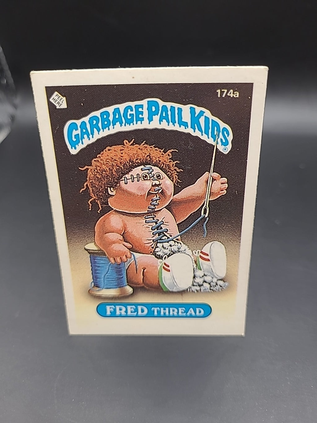 Topps Garbage Pail Kids 4th  Series  174a FRED THREAD PICTURE  BACK 