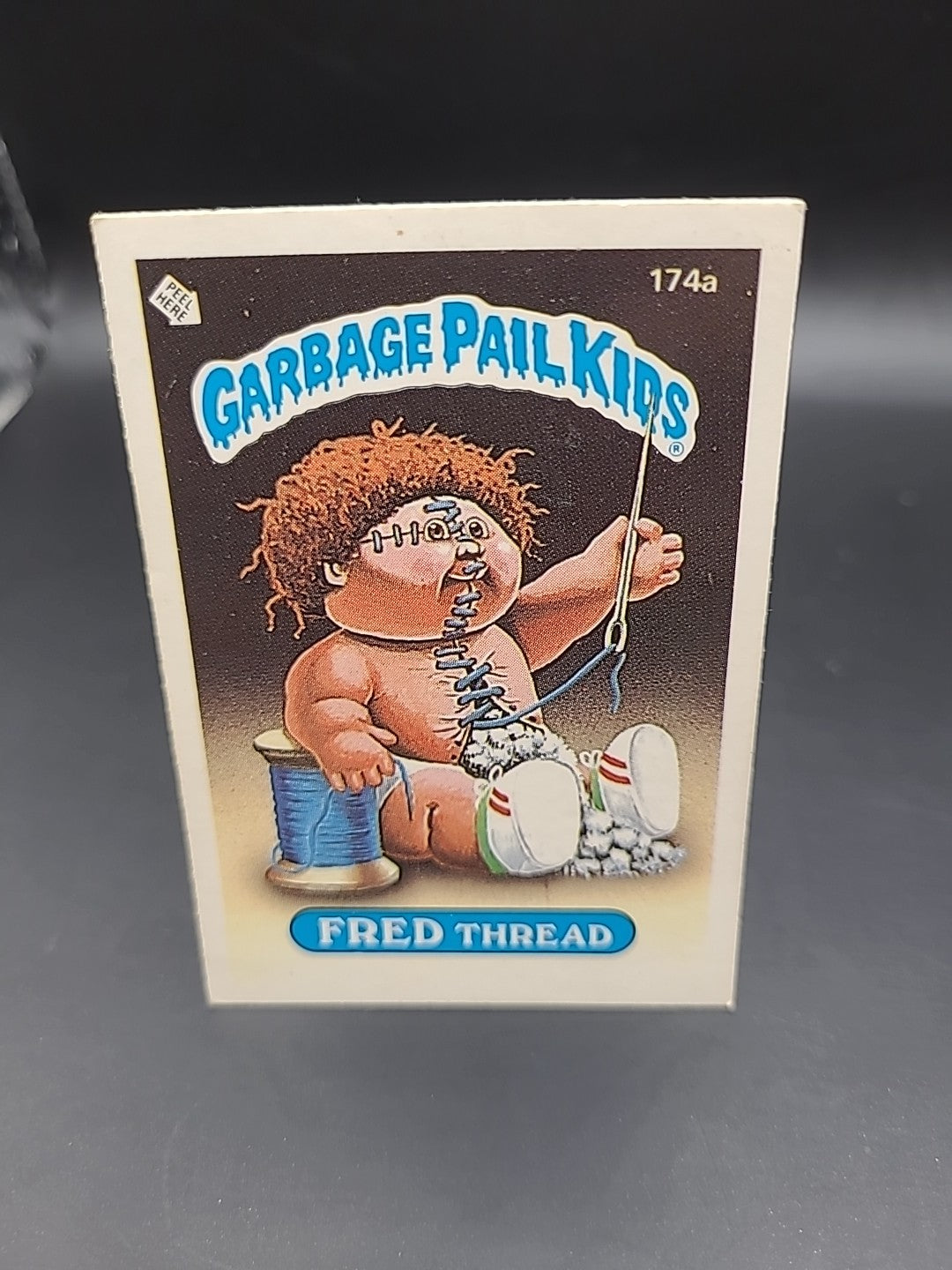 Topps Garbage Pail Kids 4th  Series  174a FRED THREAD PICTURE  BACK 