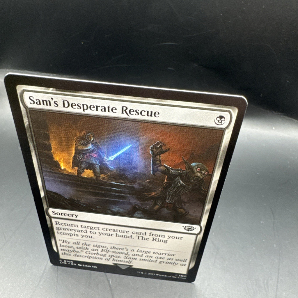 MTG Sam's Desperate Rescue (FOIL) 0105 Lord of the Rings + 1 Regular Card C0105