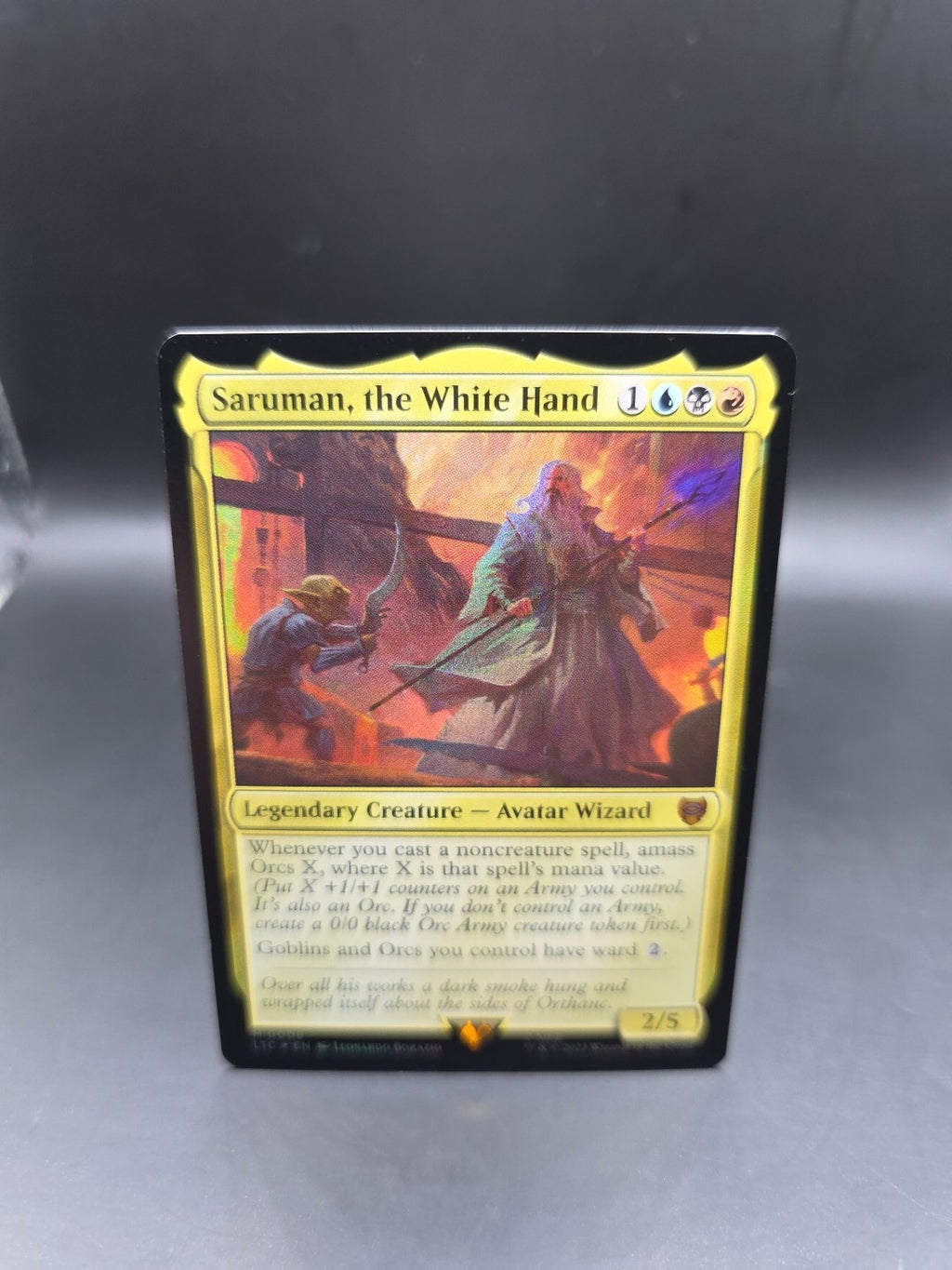 1x FOIL SARUMAN, THE WHITE HAND - Lord of the Rings - MTG - Magic the Gathering