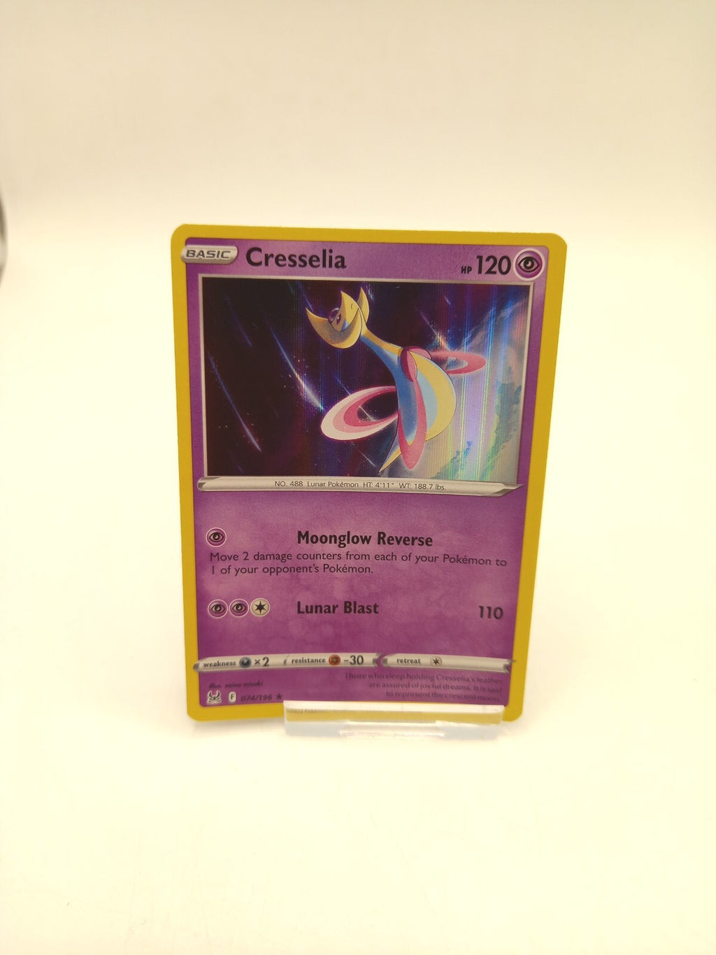 Pokemon Card Cresselia 074/196 Holo Lost Origin