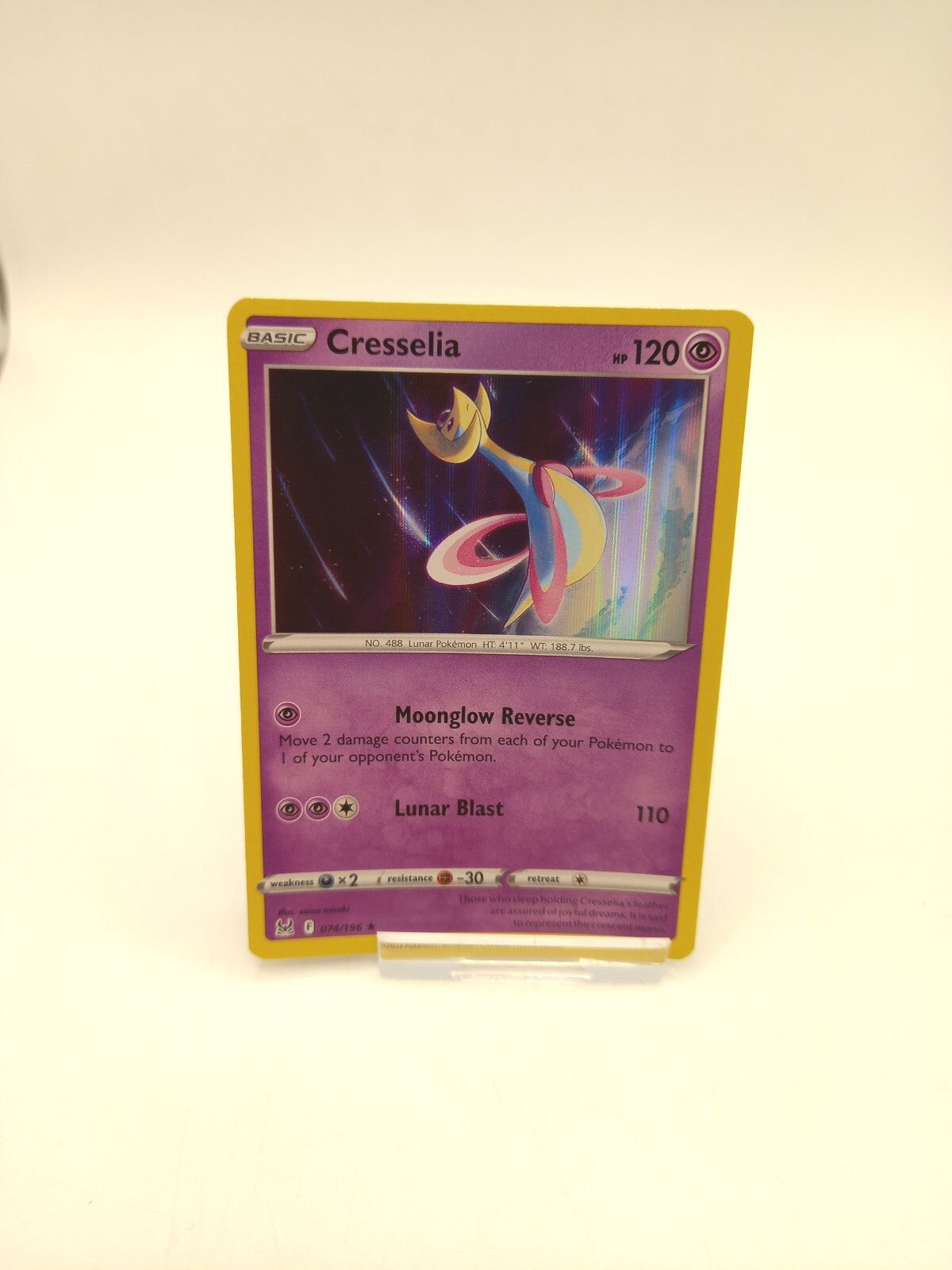 Pokemon Card Cresselia 074/196 Holo Lost Origin