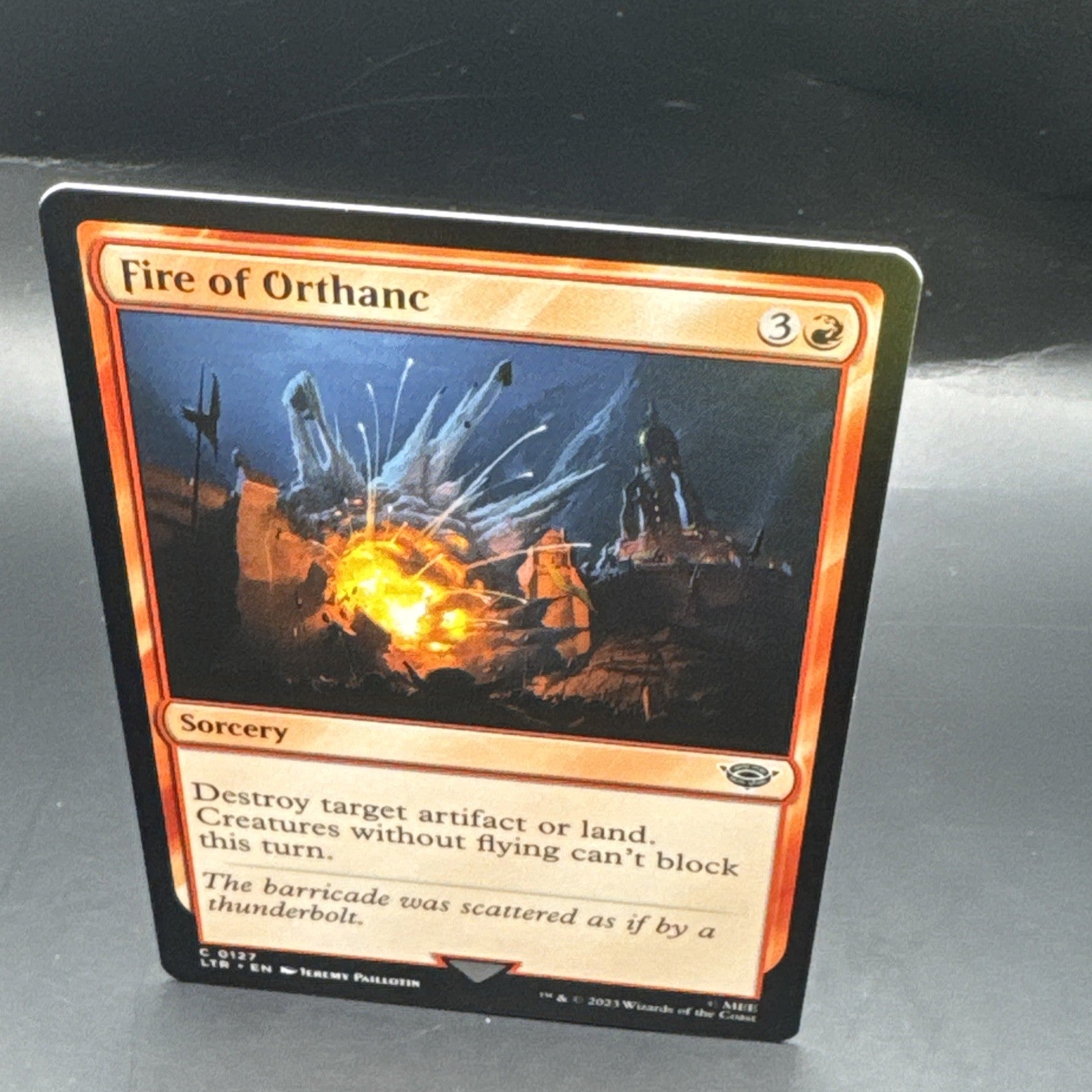Fire of Orthanc C0127 Common Foil Lord of the Rings MTG + 1 Regular Card