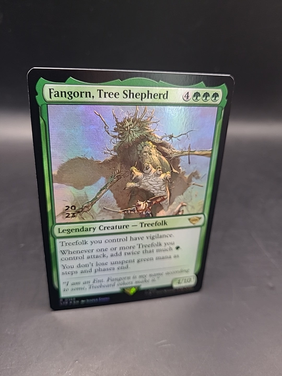 MTG Fangorn, Tree Shepherd Prerelease Foil Promo R 0166 LOTR
