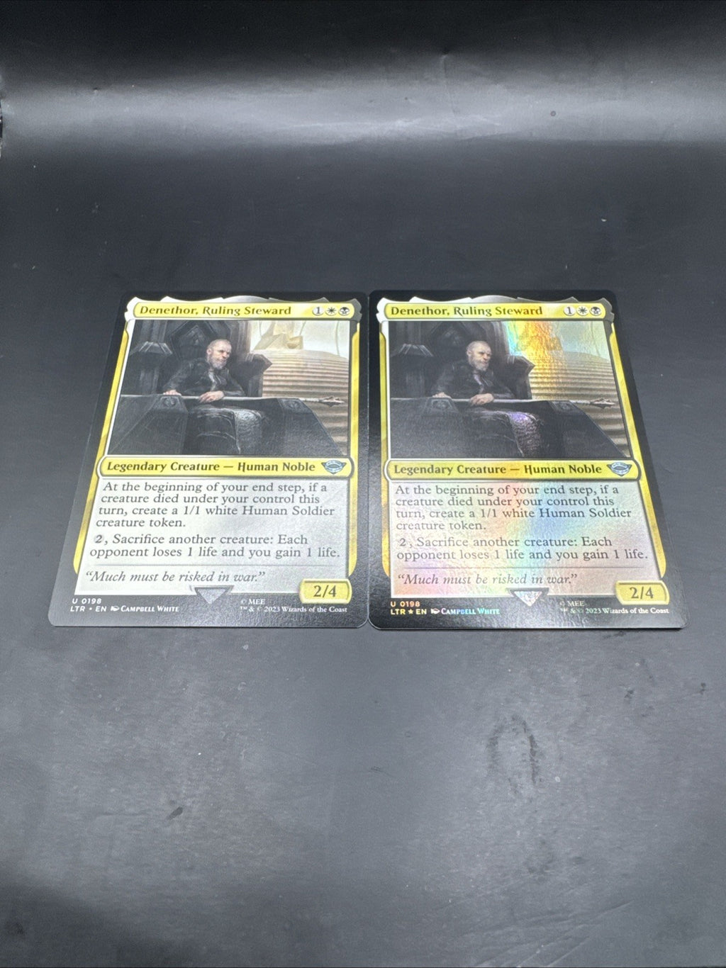 MTG Denethor, Ruling Steward Foil U0198 + Regular Card