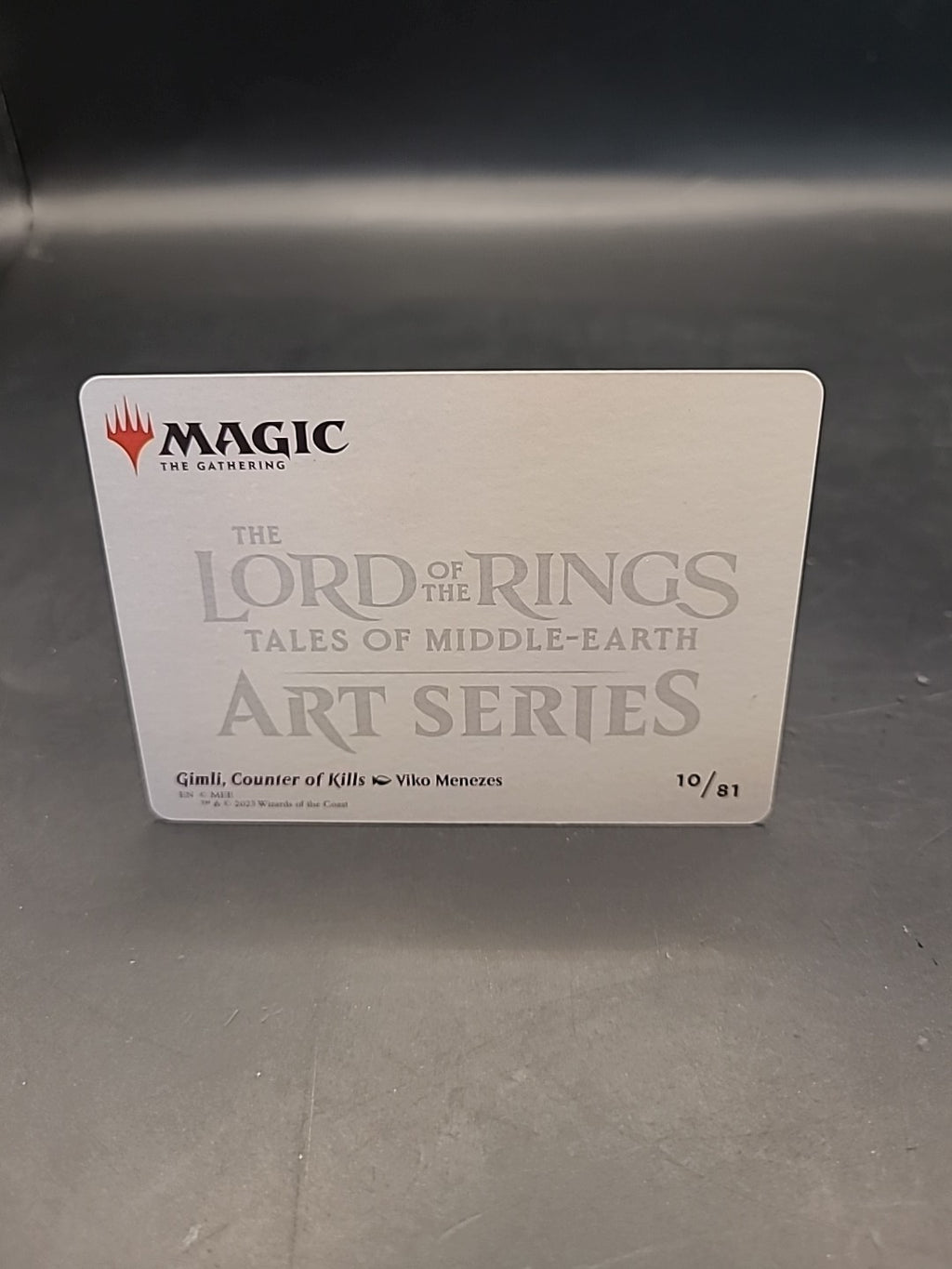 Gimli Counter of Kills 10/81 Art Series Magic Card Lord of The Rings