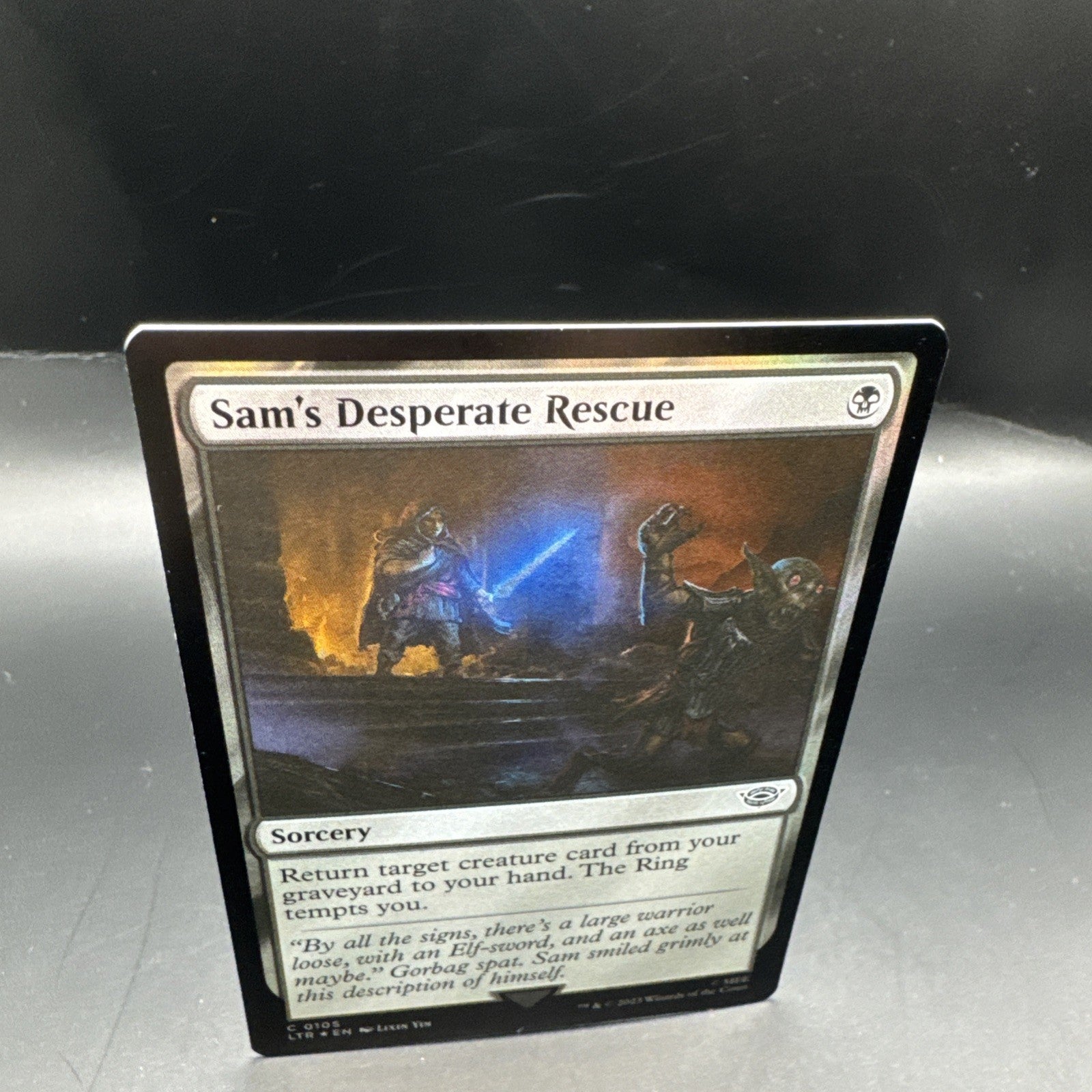 MTG Sam's Desperate Rescue (FOIL) 0105 Lord of the Rings + 1 Regular Card C0105