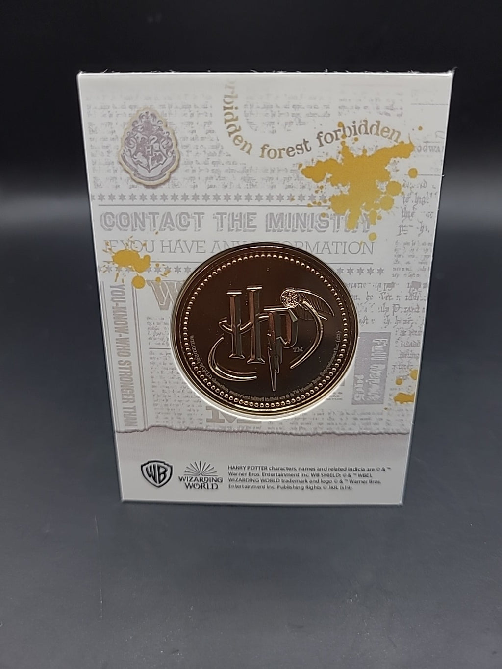 RARE HARRY POTTER MEDAL COIN IN CARD THE GOBLET OF FIRE MAD EYE MOODY