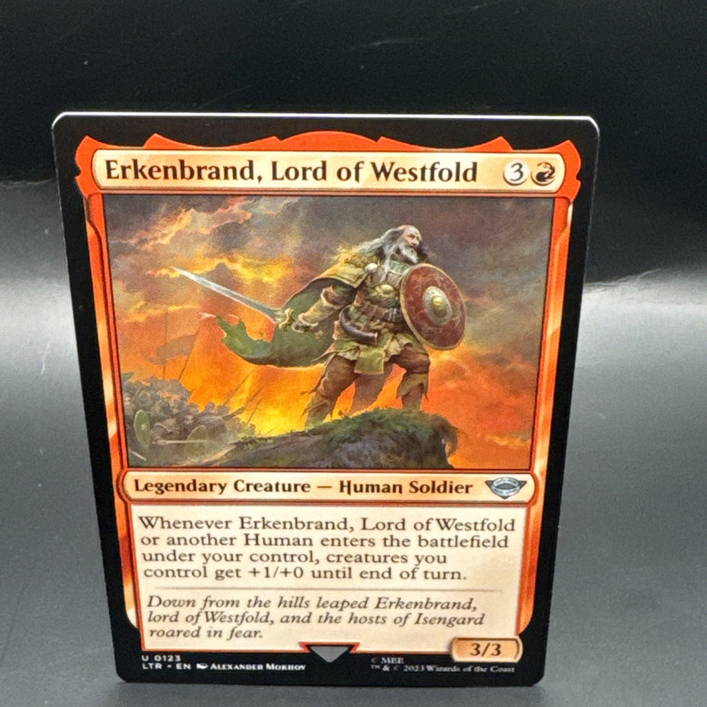 MTG Erkenbrand, Lord of Westfold (Foil) U0123 Lord of the Rings + 1 Regular Card