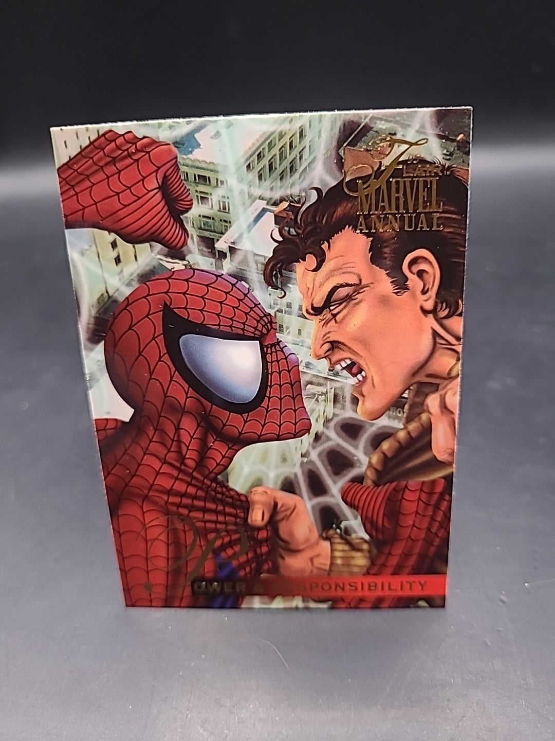 1995 FLAIR MARVEL ANNUAL POWER AND RESPONSIBILITY #62 SPIDER-MAN RETRO/VINTAGE