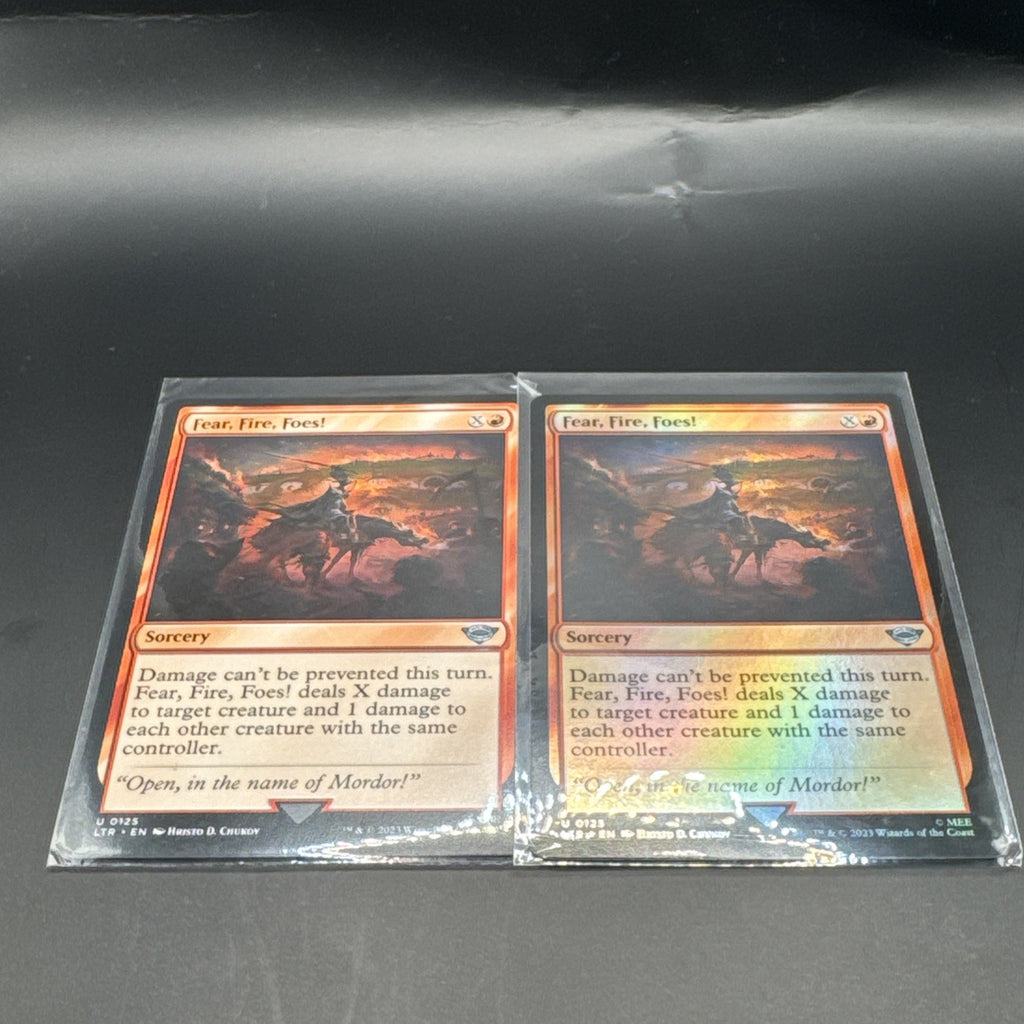 MTG Fear, Fire, Foes! (Foil) [Tales of Middle-Earth, + 1 Regular Card U0125