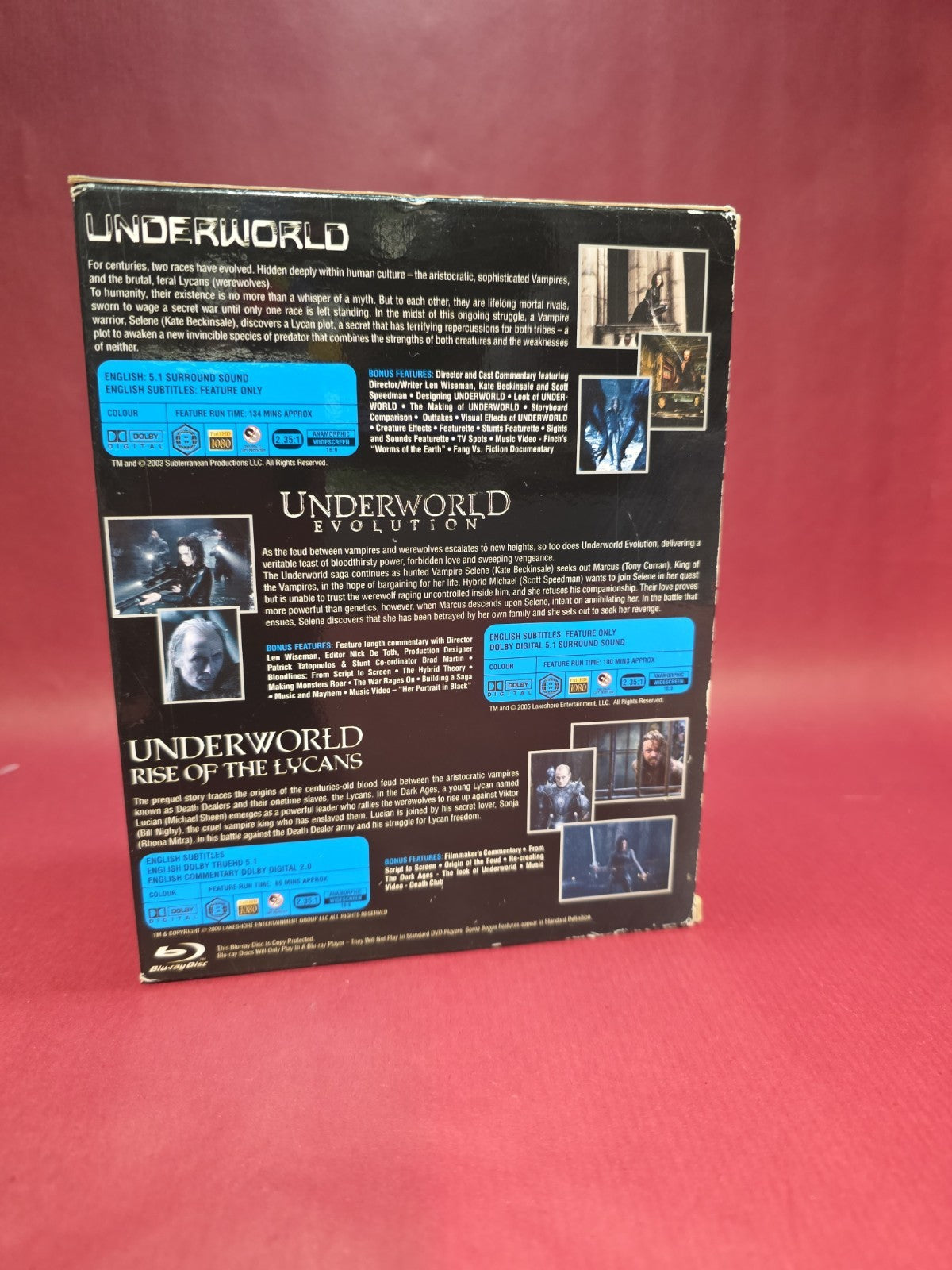 Underworld Trilogy (Blu-ray, 2009) READ DESCRIPTION 