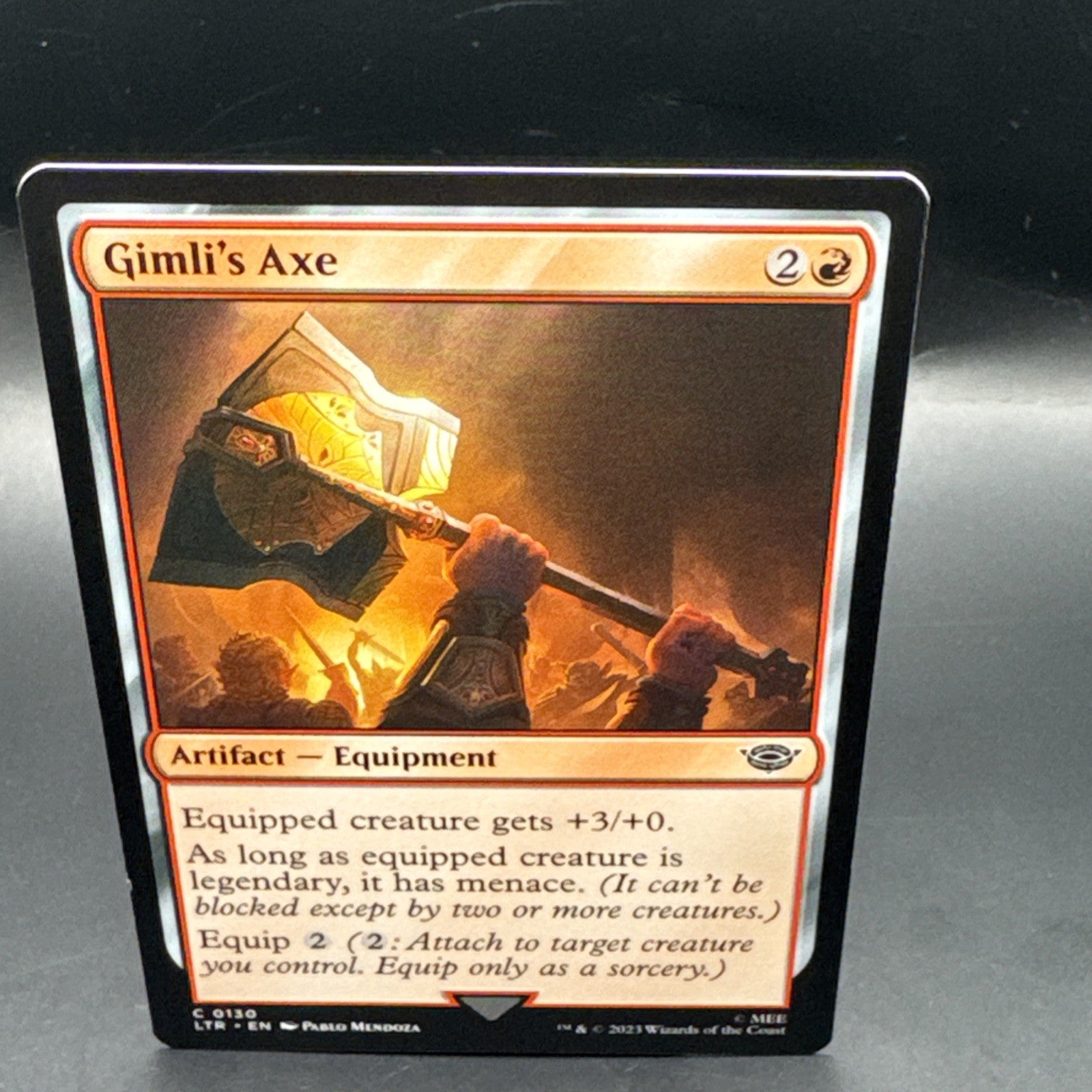 MTG LOTR Gimli's Axe Foil C0130 + 1 Regular Card