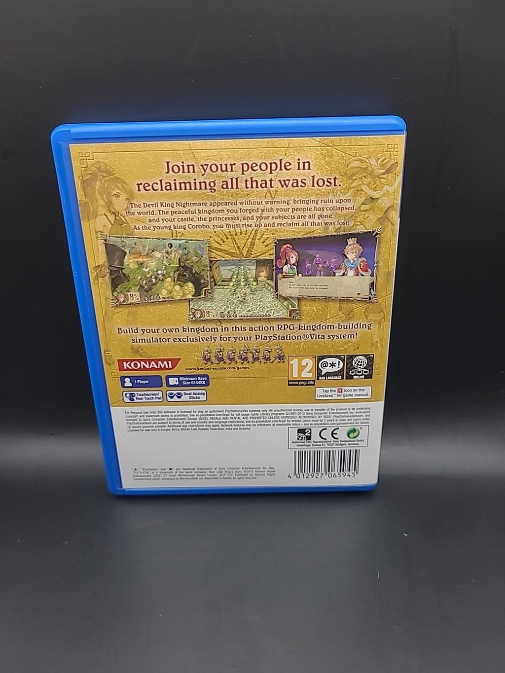 New LIttle Kings Story PS Vita Game Complete Manual Konami Sony Playstation PAL