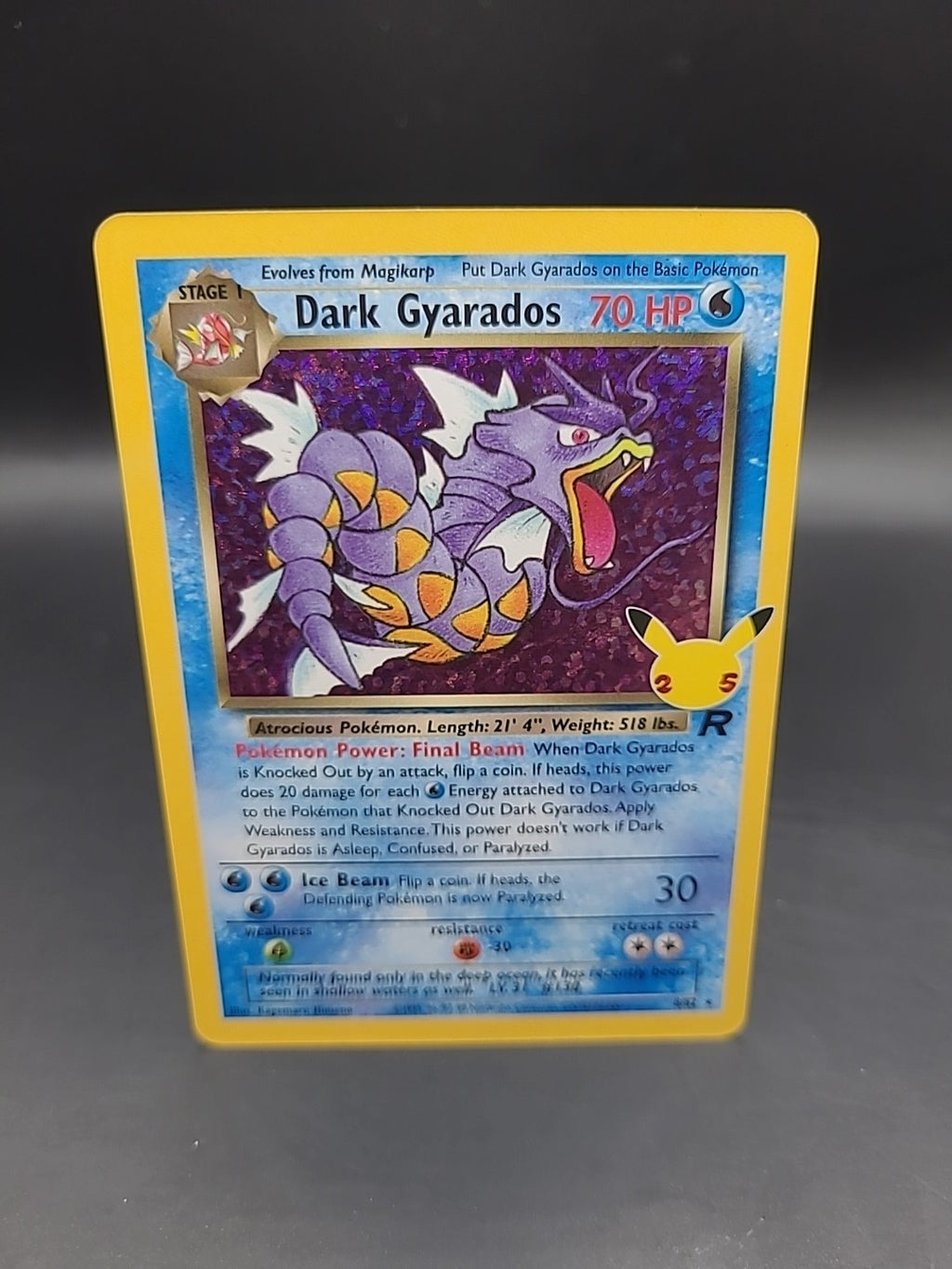 Pokémon TCG Dark Gyarados Holo Card 8/82 Team Rocket 15/82 Celebrations Series
