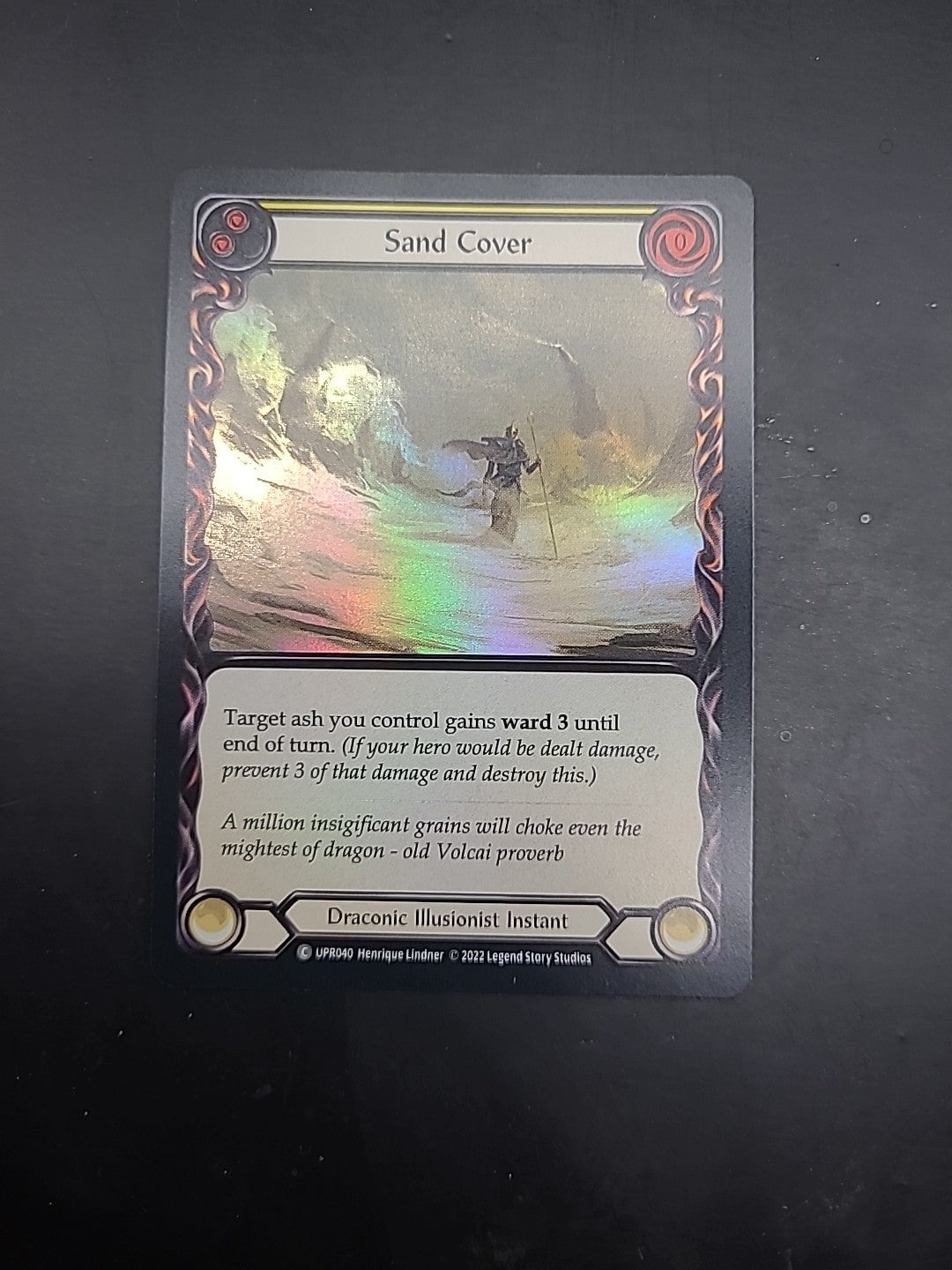 Sand Cover Yellow Rainbow Foil - FAB:Uprising - UPR040 - 