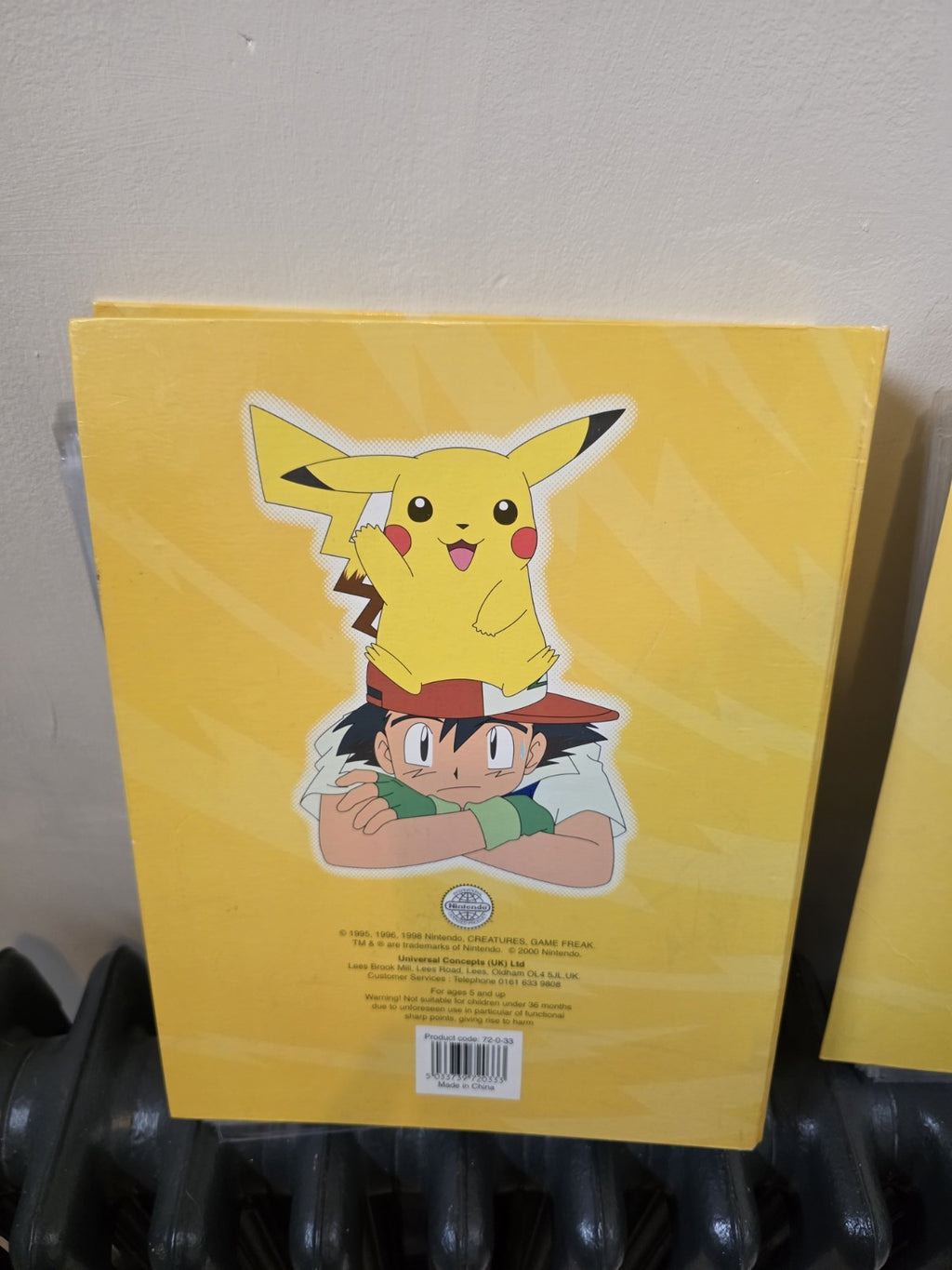 2 X Pikachu Vintage Pokemon Card Binder Folder | Official Licenced Nintendo 2000