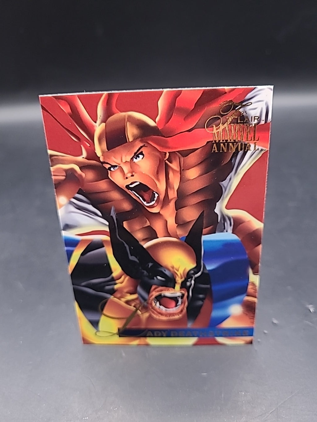 1995 Flair Marvel Annual High Grade Wolverine & Lady Deathstrike #38