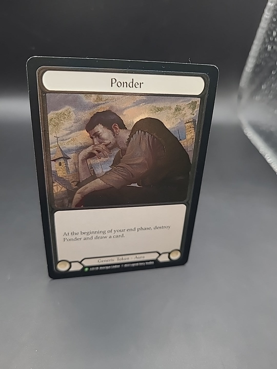 Inertia/ Ponder Cold Foil Promo Double Sided Token Flesh And Blood