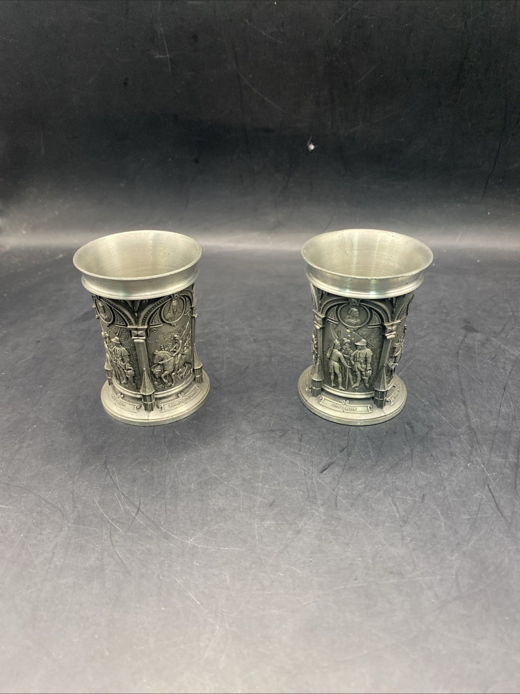 Zinn-Galerie Pewter 2 Shot Glasses NO BOX