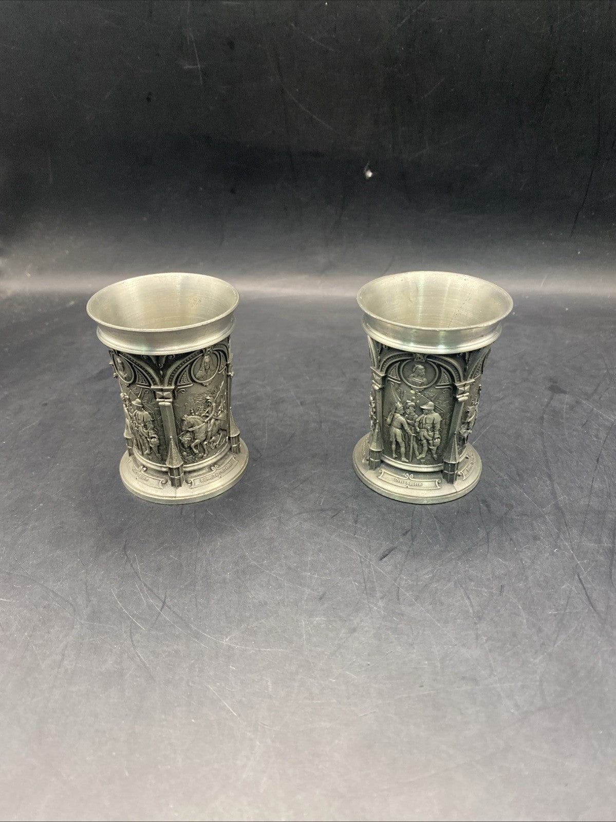 Zinn-Galerie Pewter 2 Shot Glasses NO BOX