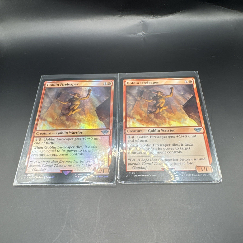 MTG Goblin Fireleaper U0133 Lord of the Rings Foil + 1 Regular Card