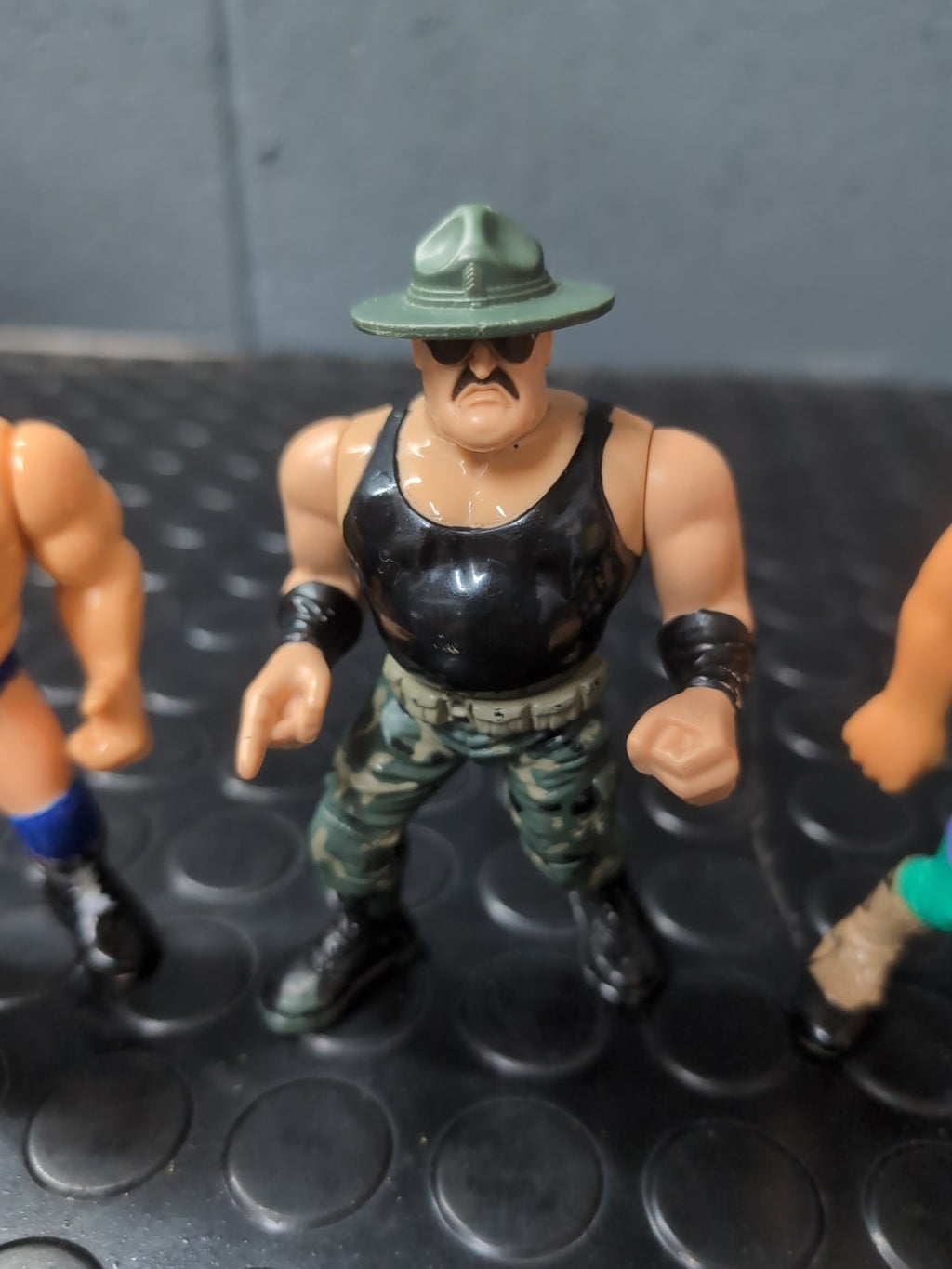 WWF Hasbro Wrestling Figures Jake Roberts, Sgt Slaughter & Hacksaw Jim Duggen