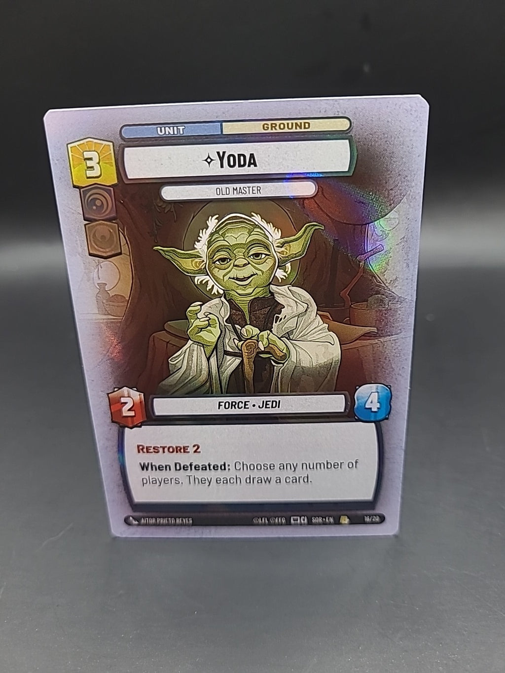 Star Wars Unlimited Foil Hyperspace OP Card 16/20 Yoda