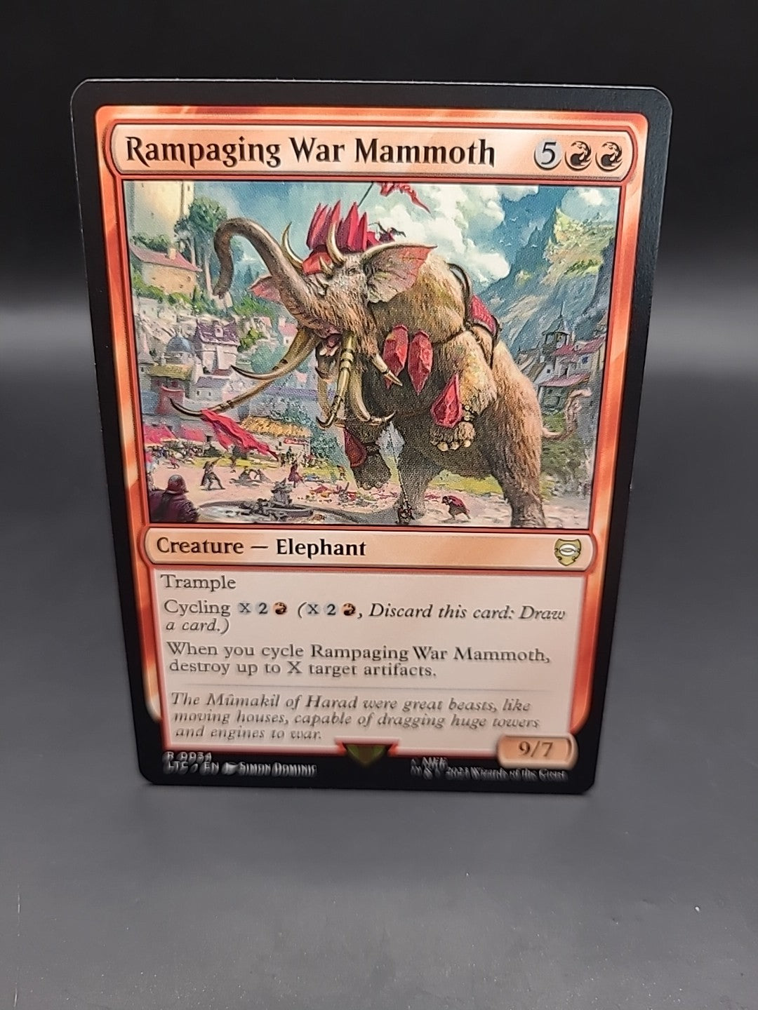 Rampaging War Mammoth ~ Commander: The Lord of the Rings [ NM ] MTG R 0034