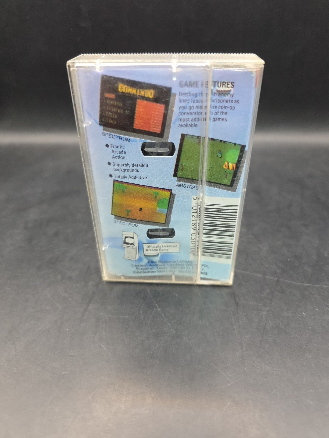 Commando C64 Cassette 1985 Elite Systems Commodore 64 Vintage UK Release