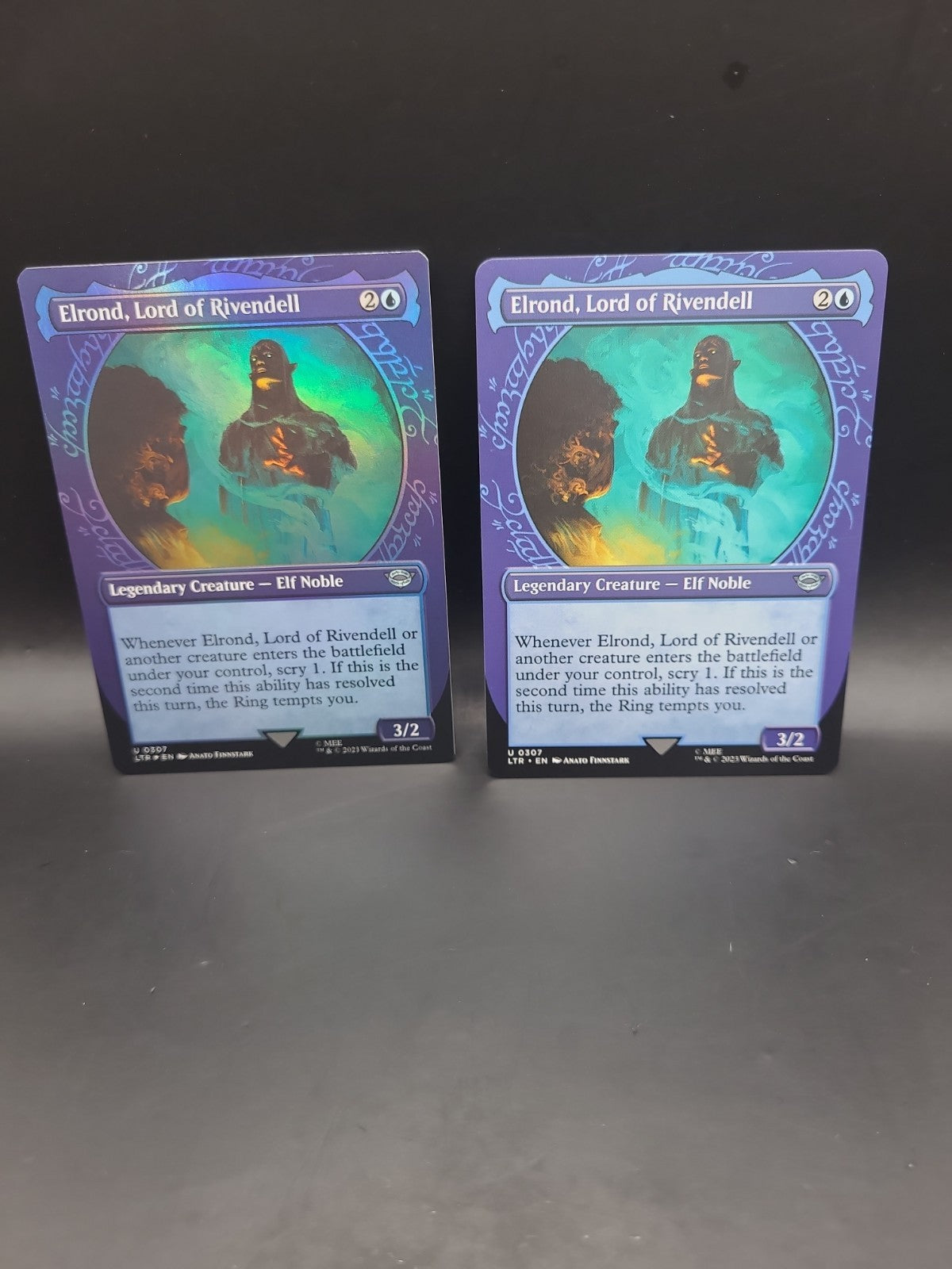 MTG Elrond, Lord of Rivendell (FOIL & Regular Showcase) Lord of the Rings M/NM 