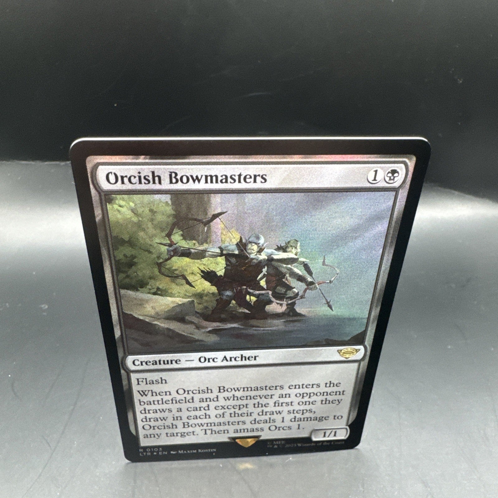MTG Orcish bowmasters  Rare Lord of the rings FOIL 
