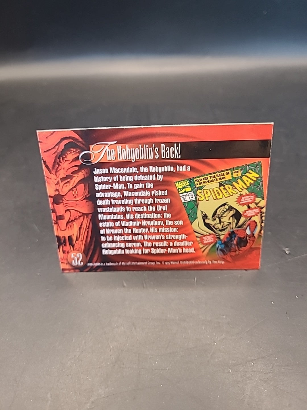 #52 HOBGOBLIN 1995 Flair Marvel Annual Card