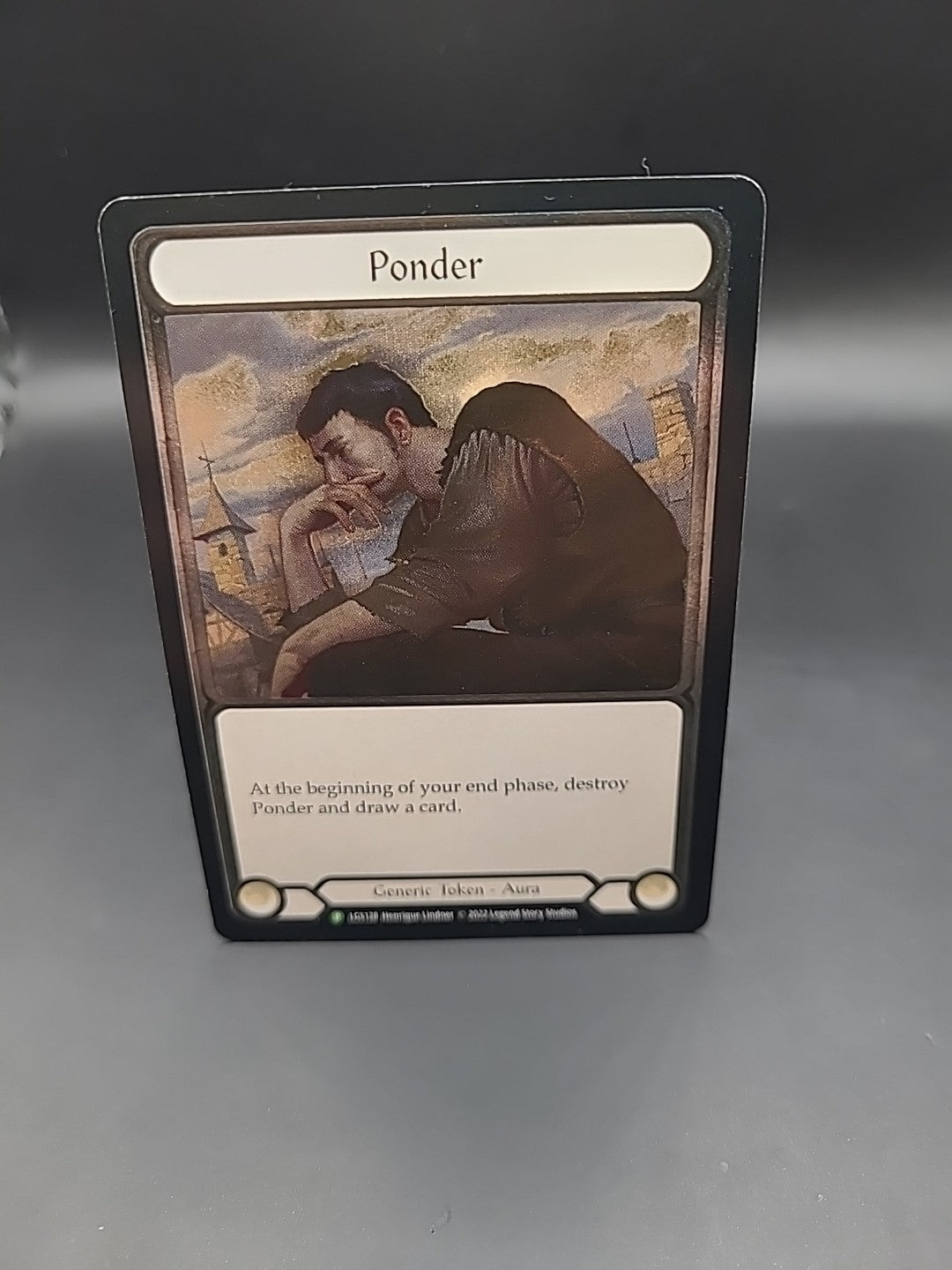 Inertia/ Ponder Cold Foil Promo Double Sided Token Flesh And Blood