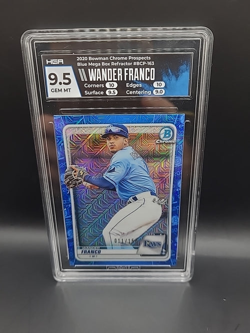 2020 Bowman Chrome Prospects Blue Mega Refractor #BCP-163 Wander Franco 9.5 HGA